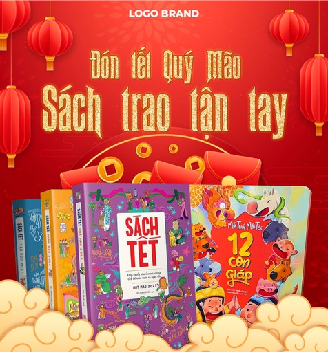 Tết-themed bookstore banner - BS05